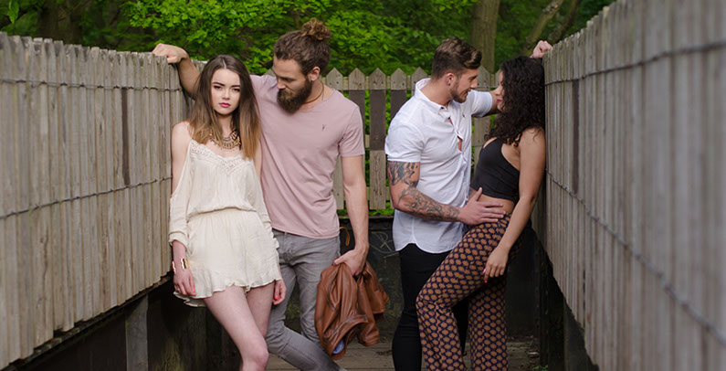 Commercial Photography of a Group of Fashion Models.