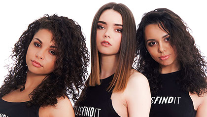 Promotional Photography including Three Female Fashion Models in Branded T-Shirts.