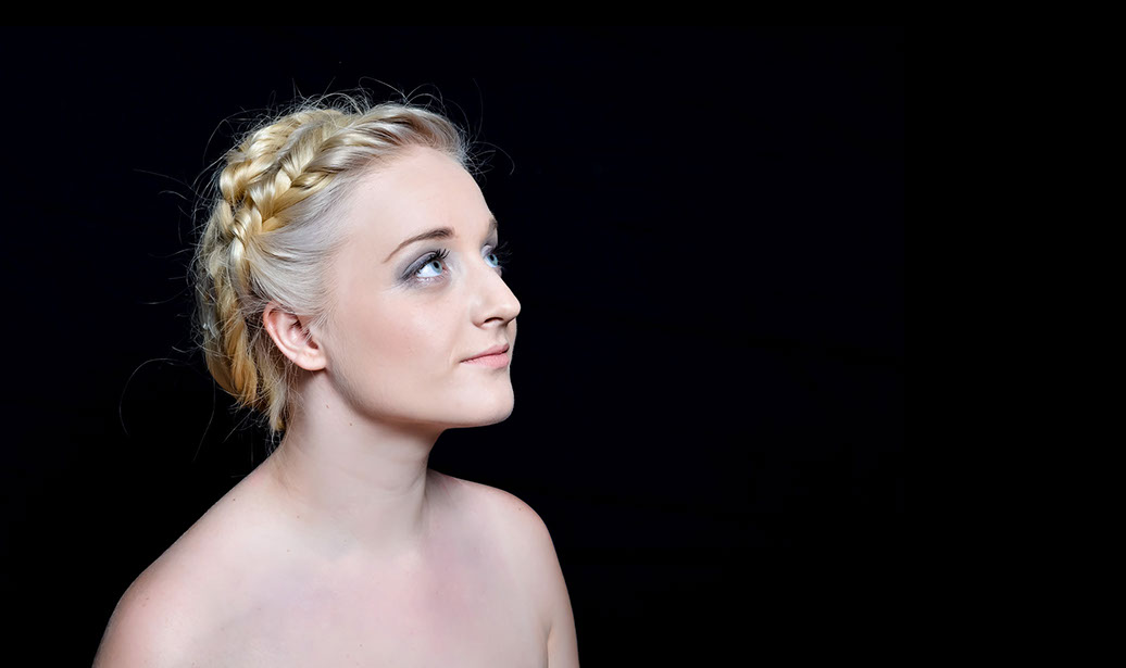 Commercial Photography including Female Model Portrait on Black Backdrop.