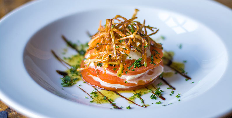 Commercial Food Photography including Close-up Gourmet Meal.